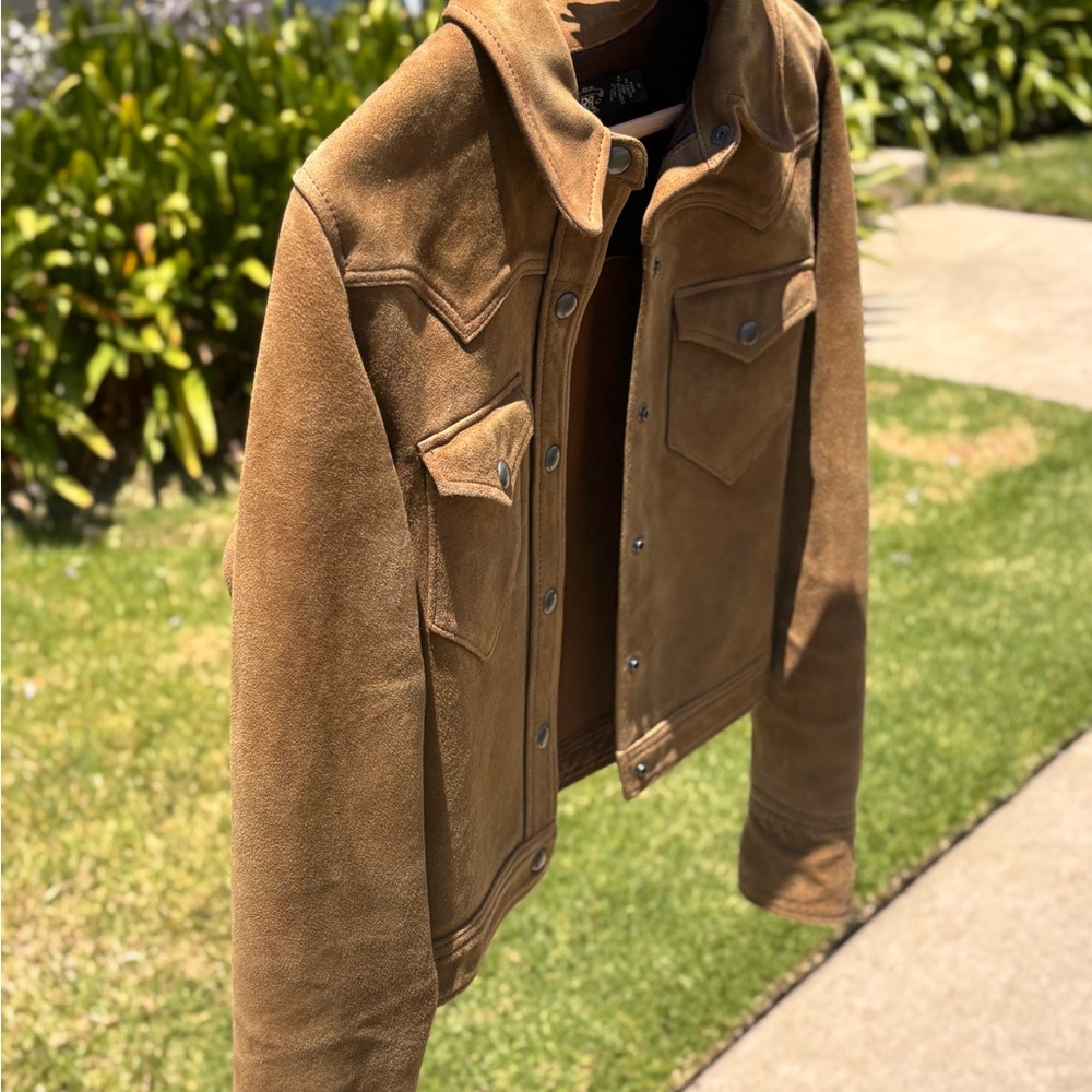 Ralph Lauren Tan Suede Western Jacket - Picture 2 of 4